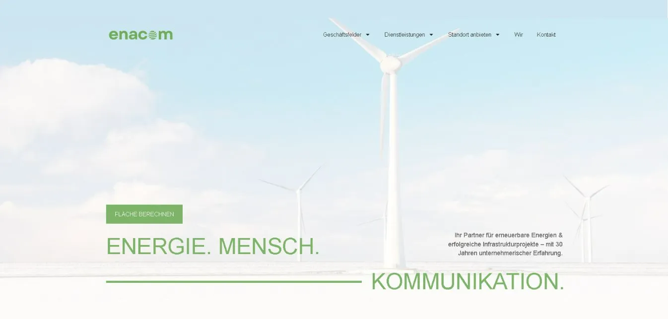 Startseite der Website von ENACOM