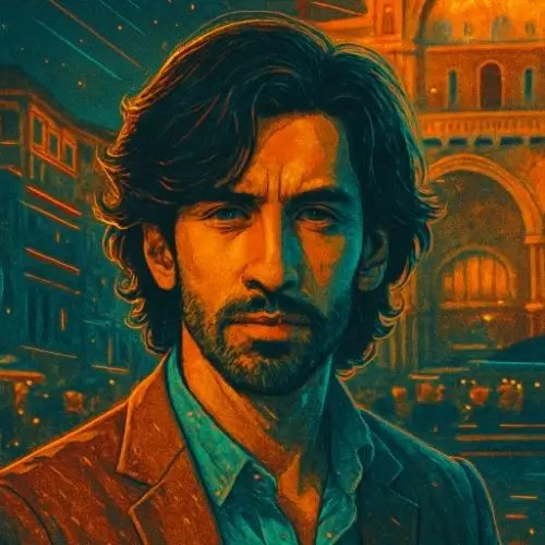 K&uuml;nstlerisches Portr&auml;t von Alexandre, Design Director bei AkiByte, steht f&uuml;r Innovation und modernes Design