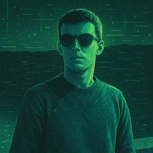 Grüne digitale Illustration von André, dem Projektmanager von AkiByte, steht für Organisation und effiziente Umsetzung