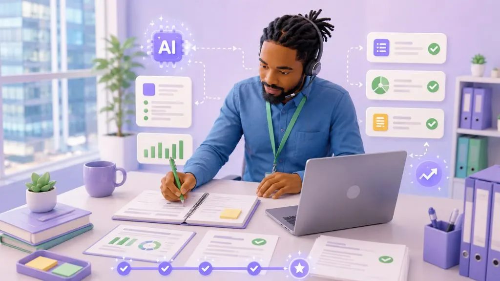 KI in Arbeitsabläufen unterstützt Mitarbeitende bei Analyse, Planung und strukturierter Aufgabenbearbeitung